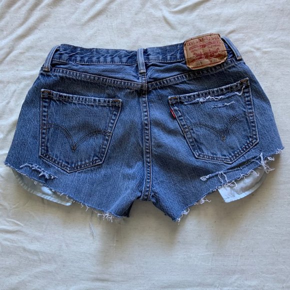 Levi's Pants - Levi's 515 hand distressed cutoff shorts size 27